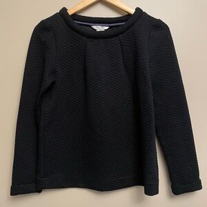 Boden Quilted Shirt Black Long Sleeve Size 6